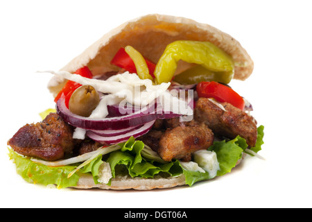gyros kebab in a pita bread Stock Photo