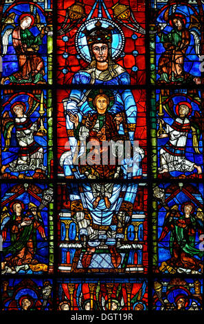 Chartres Cathedral, cult image, La belle Verrière, Our Lady of the Beautiful Window, Ile de France region