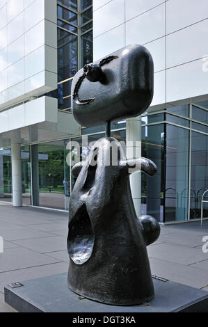 Sculpture by Joan Miró, behind the Museum Frieder Burda, opened in 2004, Lichtentaler Allee, Baden-Baden, Baden-Wuerttemberg Stock Photo