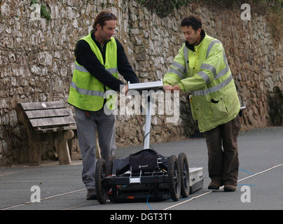 Ground Penetrating Radar, Bude, Cornwall, UK Stock Photo