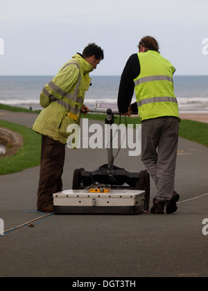 Ground Penetrating Radar, Bude, Cornwall, UK Stock Photo