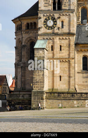 Bamberger Dom cathedral on Domplatz cathedral square, UNESCO World Heritage Site Bamberg, Upper Franconia, Bavaria Stock Photo