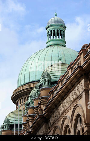 Dome of the Queen Victoria Building, QVB, a shopping centre in a Neo-Romanesque style, Central Business District, CBD Stock Photo