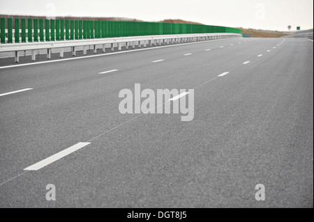 A newly built motorway with no traffic Stock Photo