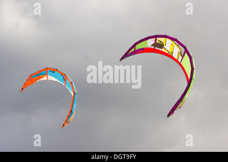 Close up of  two kites in the sky Stock Photo