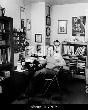 Photographer in his office in Leipzig, Saxony, East Germany, 1982 Stock Photo