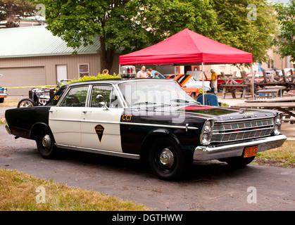 restored old police car at the stracuse nationals in syracuse,new york Stock Photo