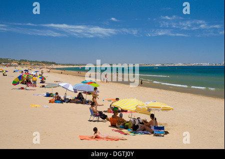 Portugal, the Algarve, Lagos, Meia Praia beach Stock Photo