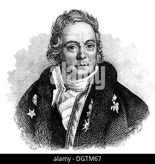 Jean-Antoine Claude, comte Chaptal de Chanteloup, 1756 - 1832, a French chemist and statesman, Stock Photo