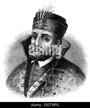 Nikola Šubić Zrinski or Miklós Zrínyi, 1508 - 1566, a Croatian nobleman and general in service of Habsburg Monarchy Stock Photo