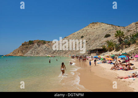 Portugal, the Algarve, Burgau beach in summer Stock Photo