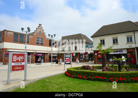 Springfields Outlet Shopping & Festival Gardens, Camelgate, Spalding, Lincolnshire, England, United Kingdom Stock Photo