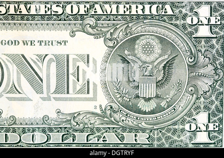 eagle in a dollar bill. Symbol of American independence Stock Photo