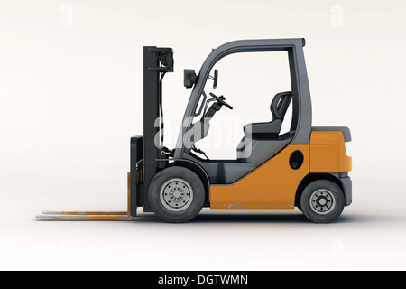 Forklift loader close-up Stock Photo