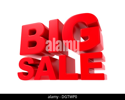 Big Sale - Red 3D Text. Stock Photo