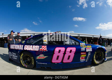 Martinsville, Virginia, USA. 25th Oct, 2013. October 25, 2013: Sprint Cup Series driver Dale Earnhardt Jr. (88) car and crew await inspection for the Sprint Cup Series Goody's Headache Relief Shot 500 at Martinsville Speedway, Martinsville, VA. © csm/Alamy Live News Stock Photo