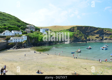 Harbour view, Port Isaac, Cornwall, England, United Kingdom Stock Photo