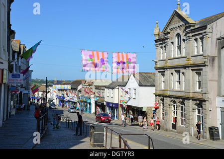 Market Jew Street, Penzance, Cornwall, England, United Kingdom Stock Photo