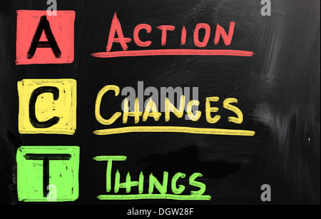 Action Changes Things Stock Photo