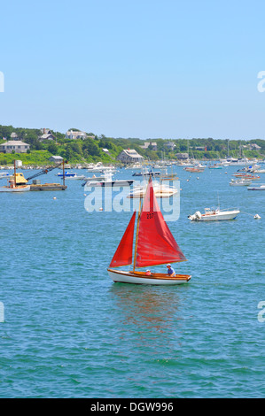 Sailboat at  Martha's Vineyard, Massachusetts, USA Stock Photo