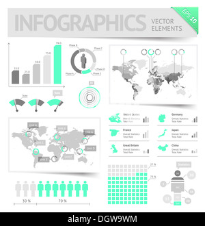 World map infographic template countries are selectable Stock Photo - Alamy