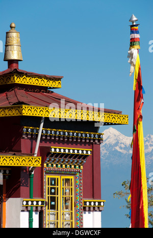Tibetan Buddhism, Bhutia Busty Gompa Monastery, Darjeeling, West Bengal, India, South Asia, Asia Stock Photo