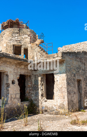 Ruins of fortress on Hum Hill, Korcula island, Croatia Stock Photo
