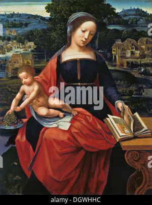 The Virgin and Child by Master of the Female Half-Lengths, Netherlands, 1500's Stock Photo