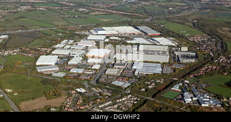 aerial view of Wakefield 41 Industrial Park, West Yorkshire Stock Photo