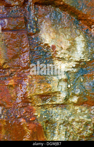 Rock surfaces with patterns created by seepage of water Stock Photo - Alamy