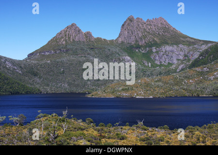 Cradle Mountain and Dove Lake in Tasmania, Australia Stock Photo