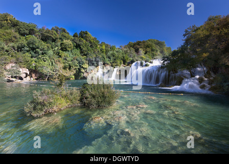 Waterfall (Skradinski buk) in Krka National Park, Croatia Stock Photo