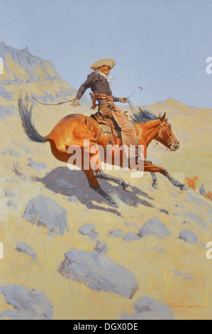 The Cowboy - by Frederic S. Remington, 1902 Stock Photo