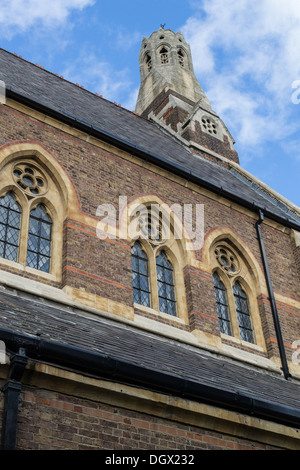 Church steeple close up from below Stock Photo
