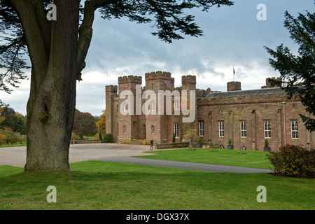 Scone Palace and garden. Georgian gothic style palace building. Perthshire, Scotland Stock Photo