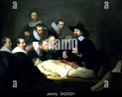 The Anatomy Lesson of Dr. Nicolaes Tulp - by Rembrandt van Rijn, 1632 Stock Photo