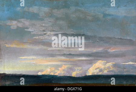 Cloud Study - by Johan Christian Dahl, 1800's Stock Photo