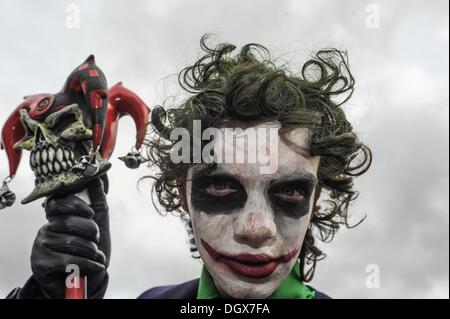 London, Tower Hamlets, United KIngdom, UK. 26th Oct, 2013. Thousands of fans dress up for Comic Con London, the Uk's biggest pop-culture event. © Gail Orenstein/ZUMAPRESS.com/Alamy Live News Stock Photo