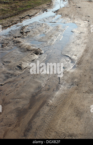 Wet silt, mud and clay at construction site deposit. Photos taken at ...