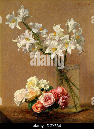 Henri Fantin-Latour、Petites roses Roses Roses By Henri Fantin Latour Reproduction from Cutler