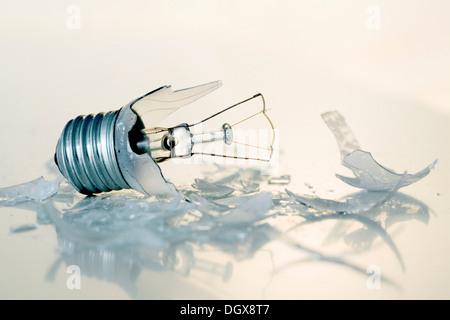 Broken light bulb Stock Photo