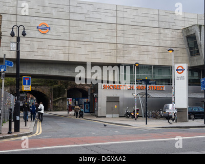 Shoreditch High Street Station in east London Stock Photo