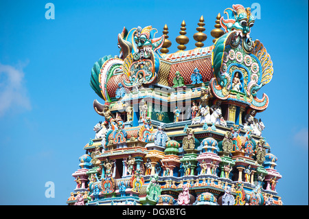 Great South Indian architecture, Meenakshi Temple in Madurai. South India, Tamil Nadu, Madurai Stock Photo