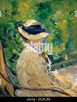 Madame Manet (Suzanne Leenhoff) at Bellevue - by Édouard Manet, 1880 Stock Photo