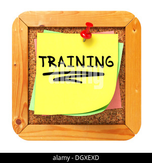 Training and Development. Sticker on Bulletin Stock Photo - Alamy