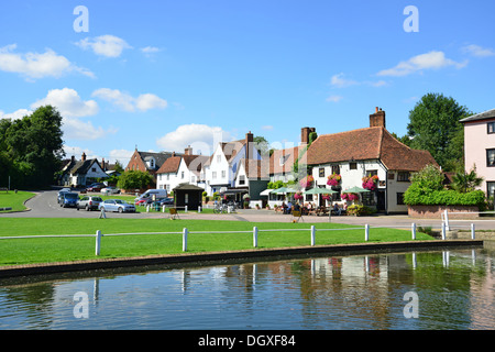 Finchingfield village center Fox inn Antiques shop and Tea Room Stock ...