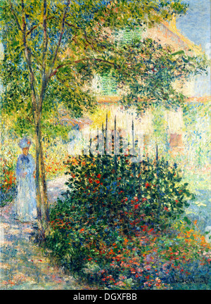 Camille Monet in the Garden at Argenteuil - by Claude Monet, 1876 Stock Photo