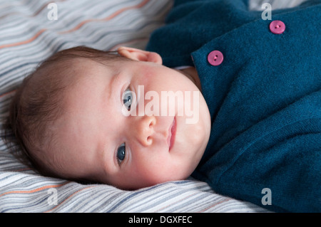 Close up of a little baby girl looking dreamy Stock Photo