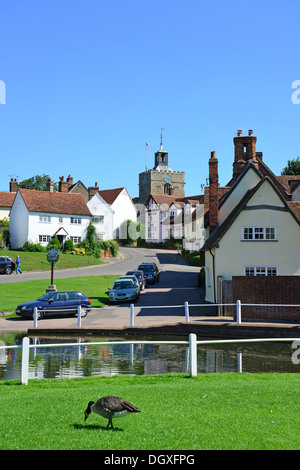 Finchingfield village green, Essex, UK pictured in 1962 Stock Photo - Alamy