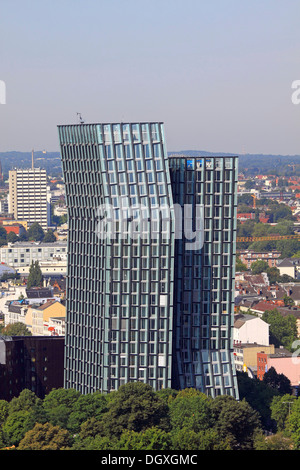 Tanzende Tuerme, a hotel and office building, completed in 2012, Reeperbahn street, Hamburg Stock Photo